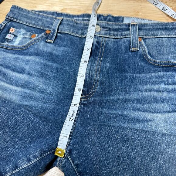 AG Adriano Goldschmied The Legging Ankle in Mural Jeans Distressed Size 28R Blue - Picture 9 of 13